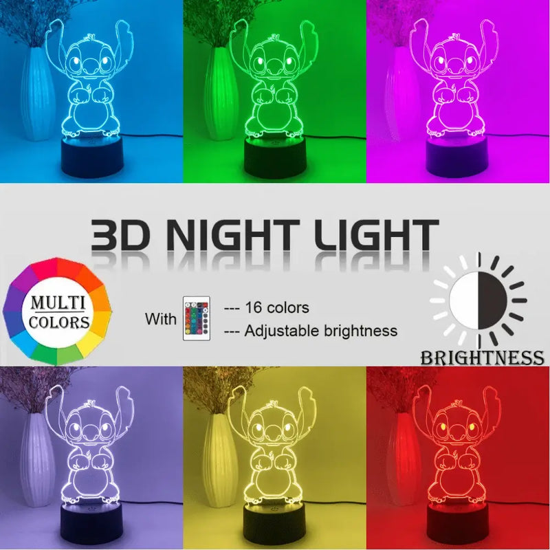 Luminária Noturna 3D com Ilusão