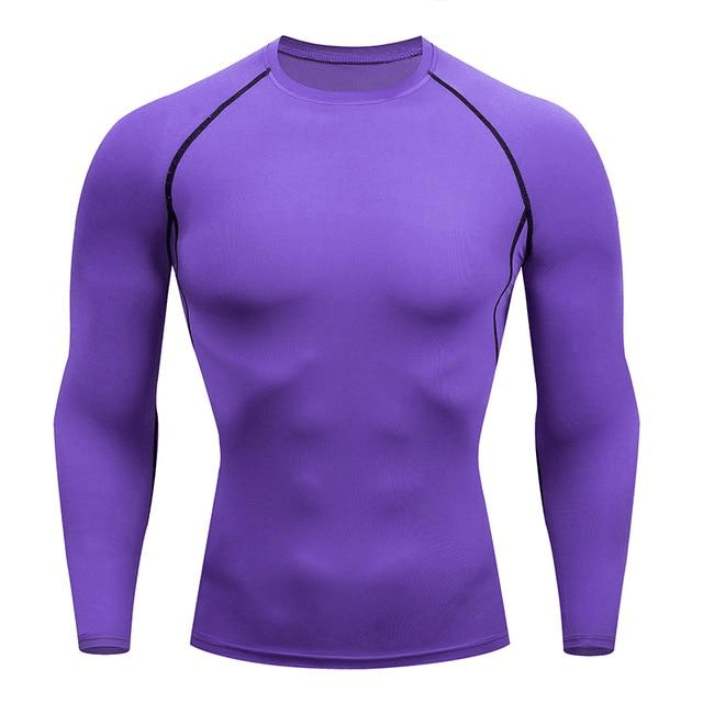 Camisa esportiva masculina de compressão