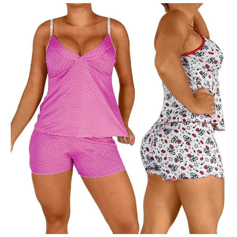 Pijama feminino conjunto roupa de dormir