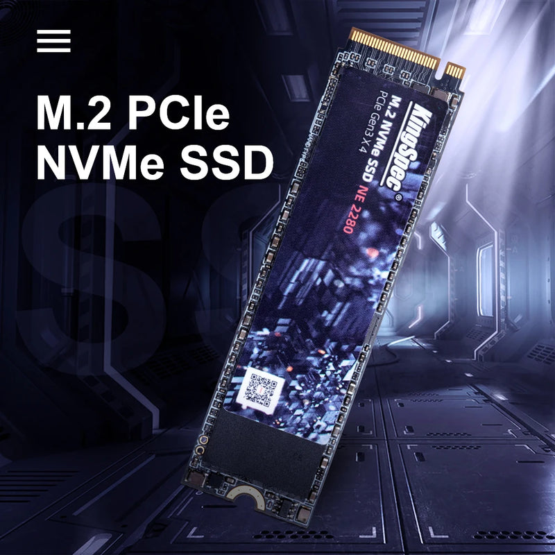 KingSpec M2 SSD NVMe Hard Disk Storage para Laptop ou Desktop