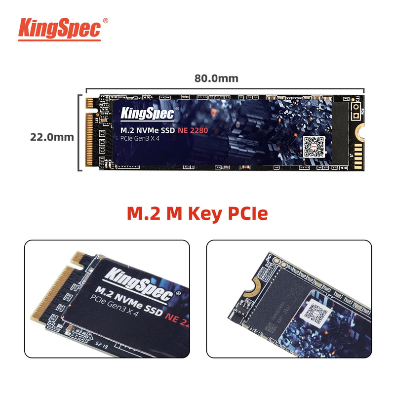 KingSpec M2 SSD NVMe Hard Disk Storage para Laptop ou Desktop