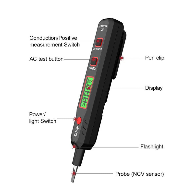 HABOTEST-HT89 AC Tensão, Detector de Tensão Digital - Caneta Teste Elétrico