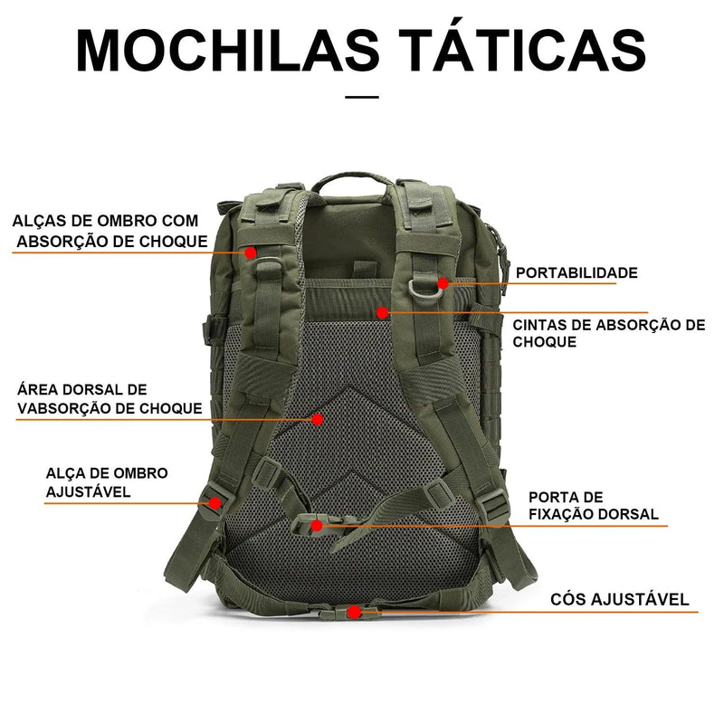 Mochila Tática Militar Assalt Reforçada