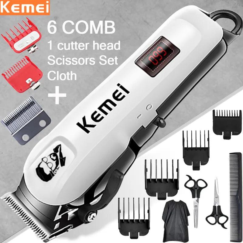 Kemei máquina elétrica de cortar cabelo